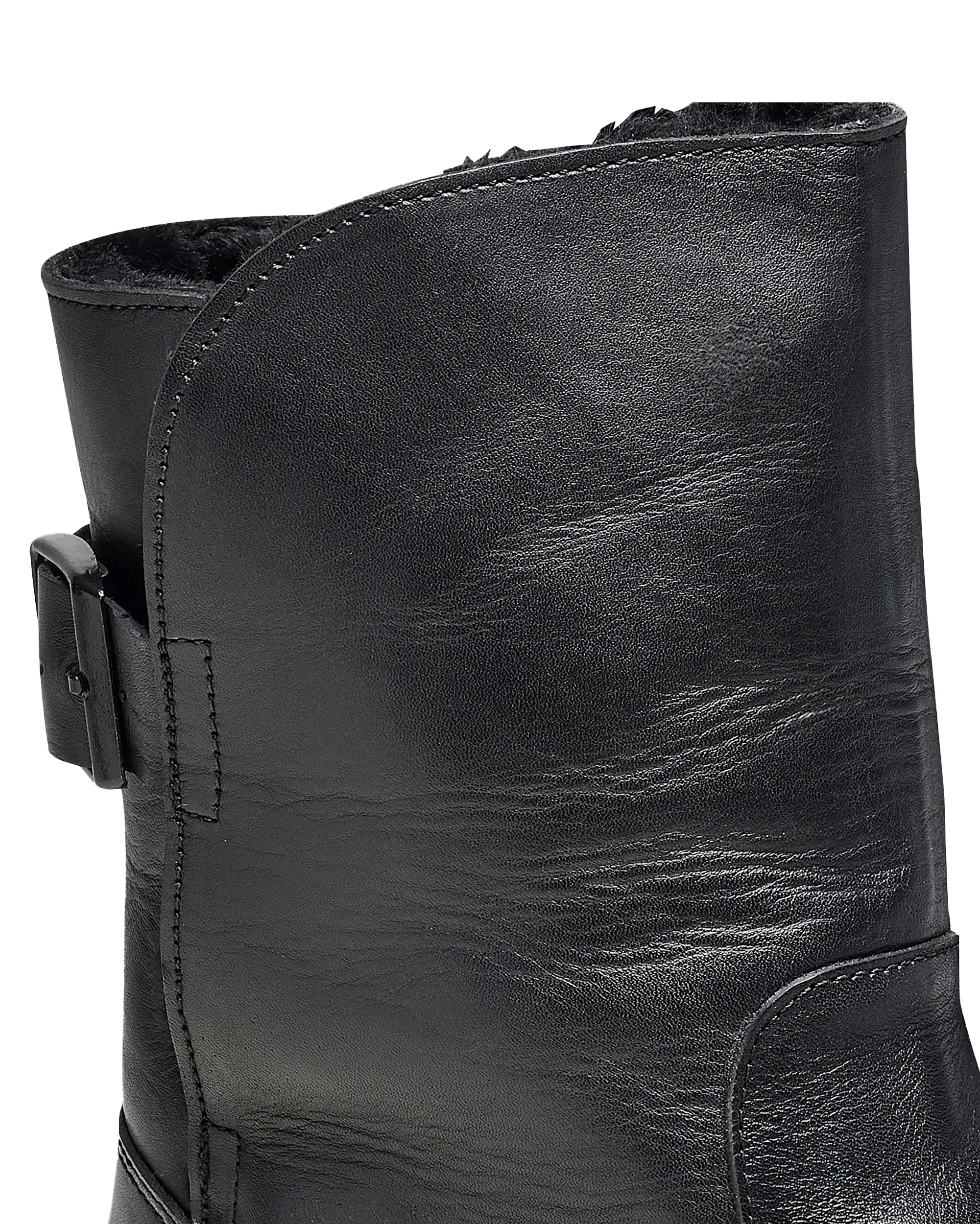 Uppsala Natural Leather Boots in Black