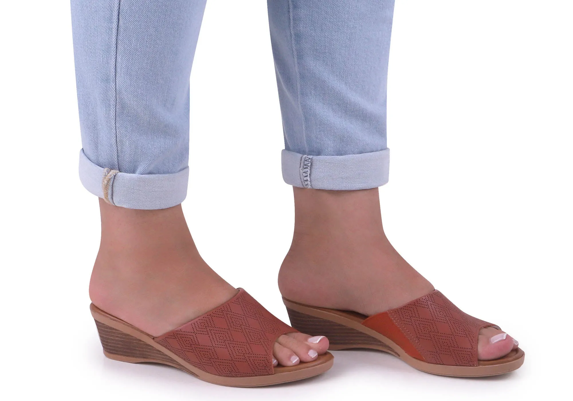Usaflex Anatolia Womens Comfort Leather Slides Sandals Made In Brazil Usaflex Shoes