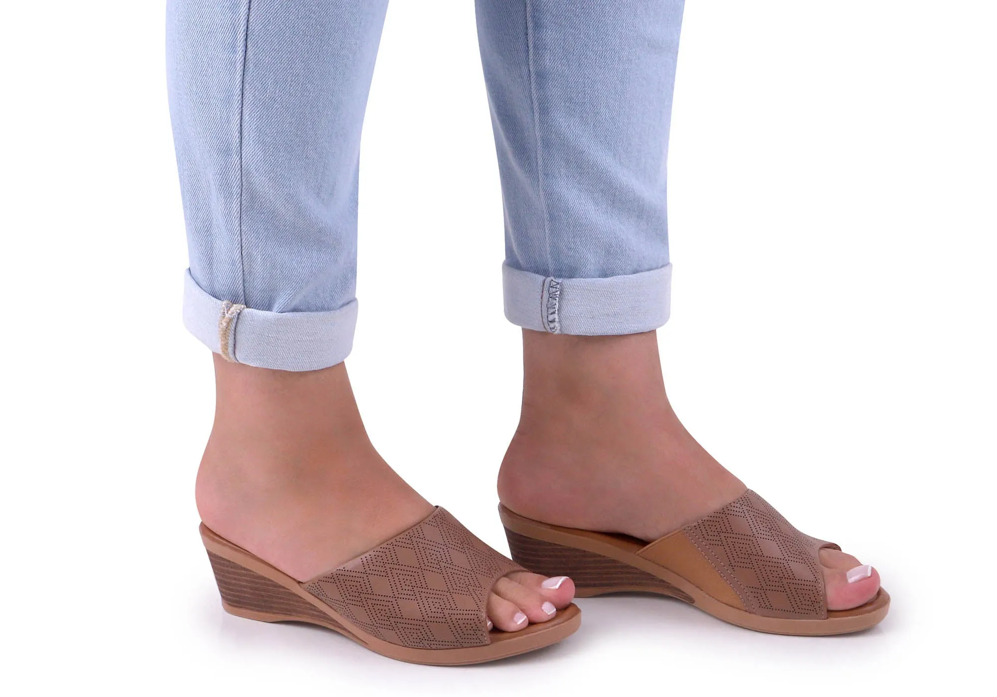 Usaflex Anatolia Womens Comfort Leather Slides Sandals Made In Brazil Usaflex Shoes