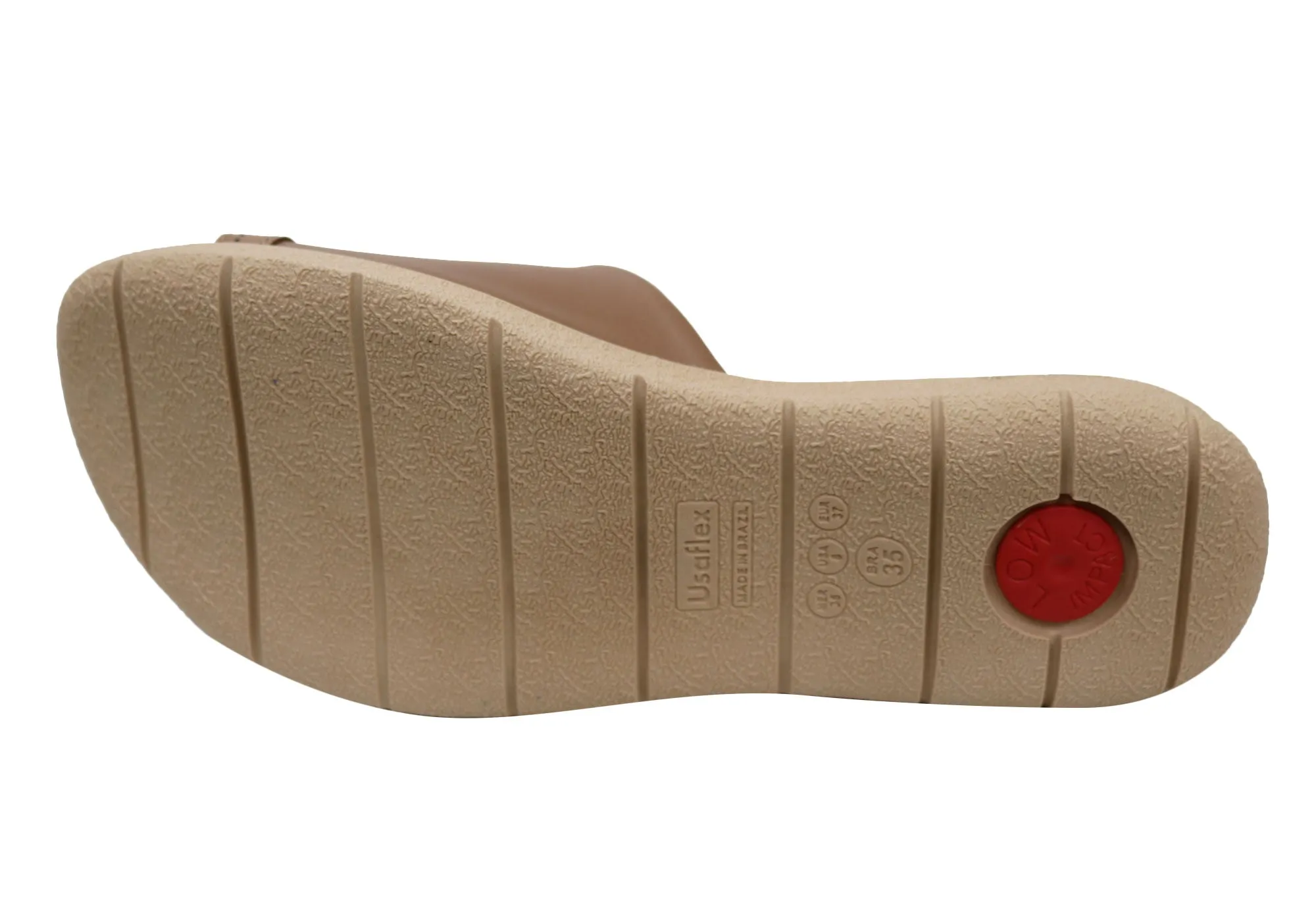 Usaflex Calla Womens Comfort Leather Slides Sandals Made In Brazil Usaflex Shoes