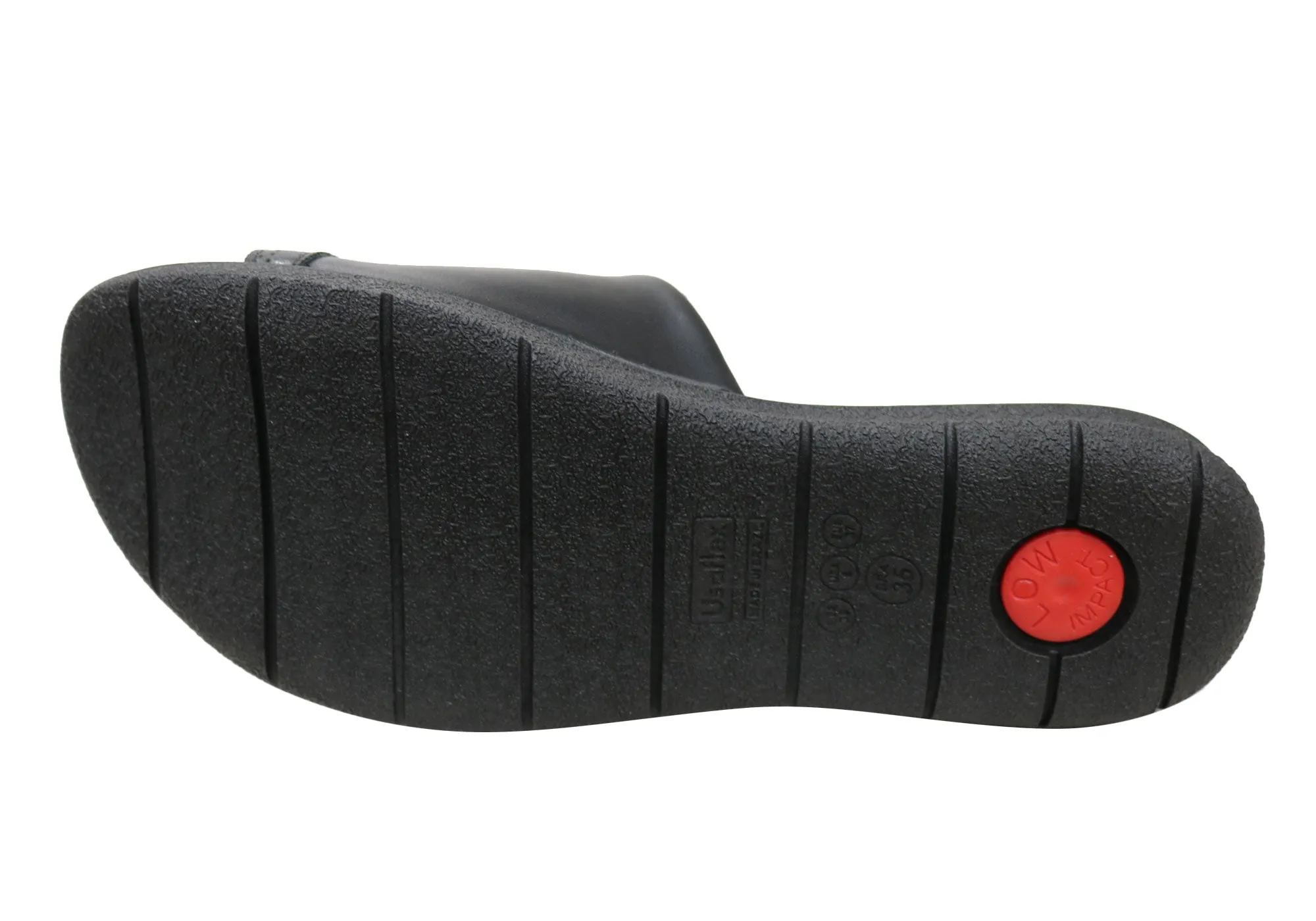 Usaflex Calla Womens Comfort Leather Slides Sandals Made In Brazil Usaflex Shoes