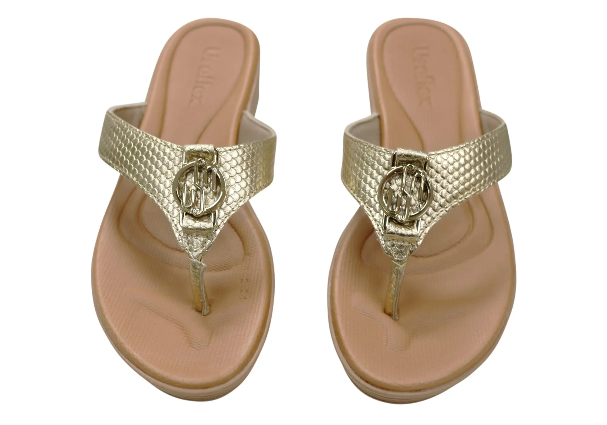 Usaflex Dorina Womens Comfort Leather Thongs Sandals Made In Brazil Usaflex Shoes