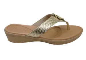 Usaflex Dorina Womens Comfort Leather Thongs Sandals Made In Brazil Usaflex Shoes