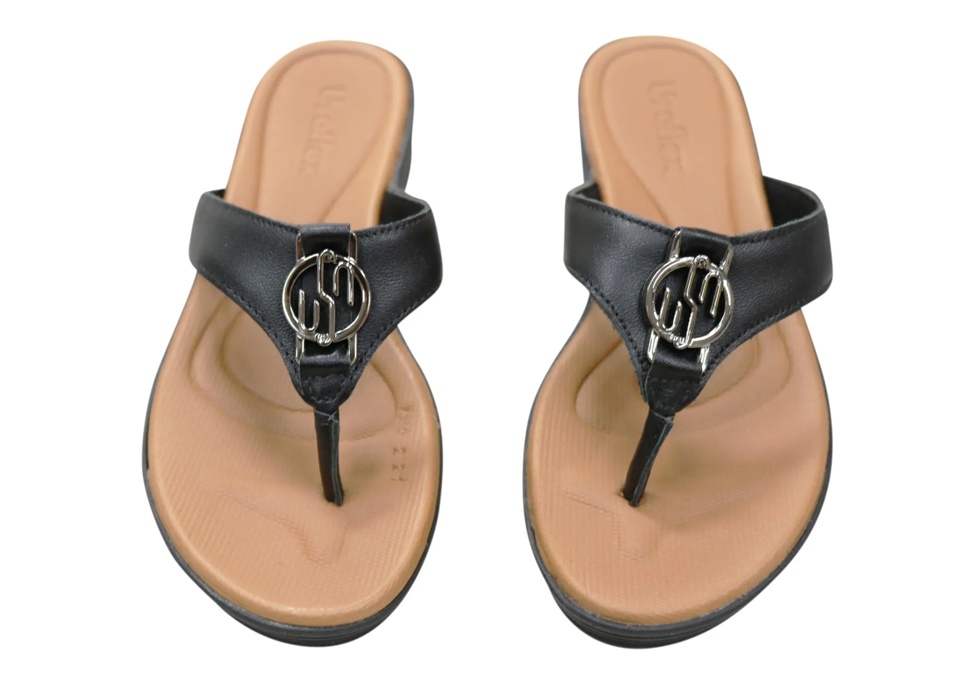 Usaflex Dorina Womens Comfort Leather Thongs Sandals Made In Brazil Usaflex Shoes