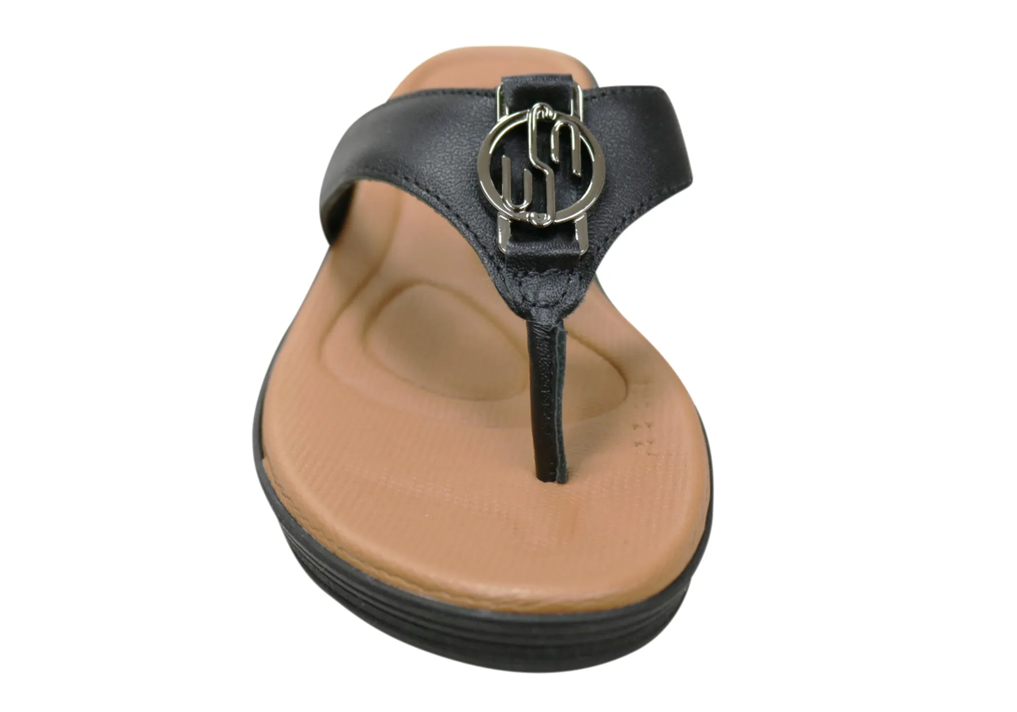 Usaflex Dorina Womens Comfort Leather Thongs Sandals Made In Brazil Usaflex Shoes