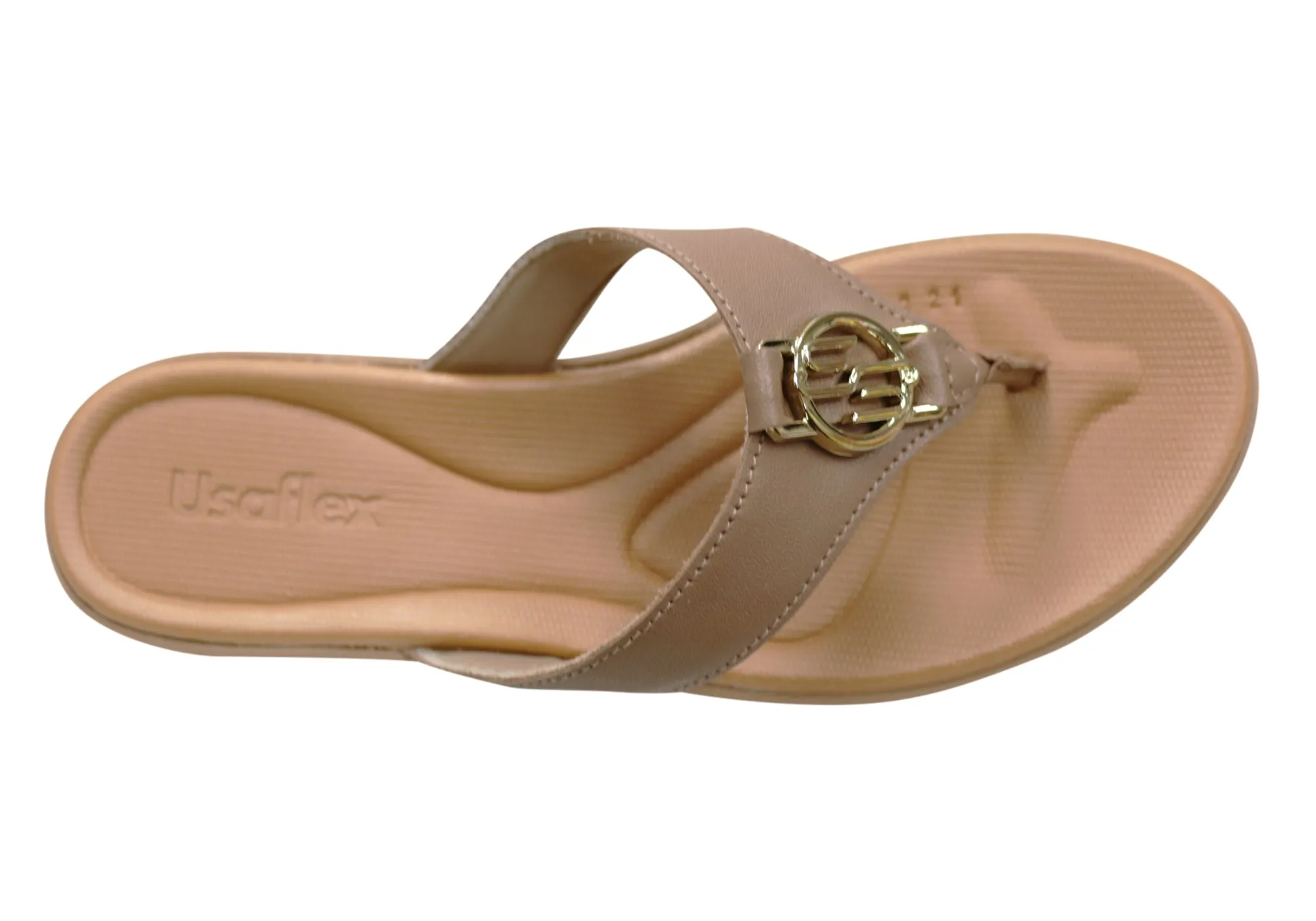 Usaflex Dorina Womens Comfort Leather Thongs Sandals Made In Brazil Usaflex Shoes
