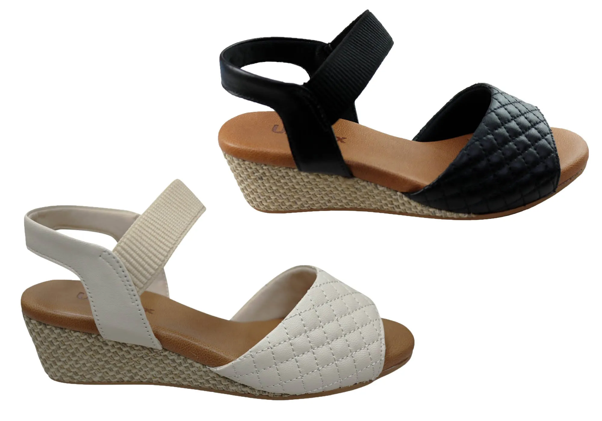 Usaflex Lorelei Womens Comfort Leather Wedge Sandals Made In Brazil Usaflex Shoes