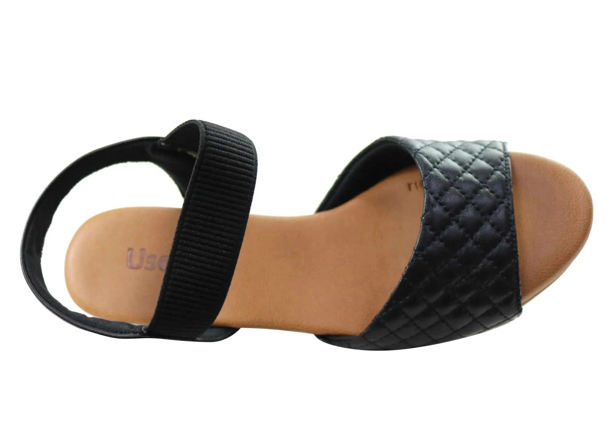 Usaflex Lorelei Womens Comfort Leather Wedge Sandals Made In Brazil Usaflex Shoes