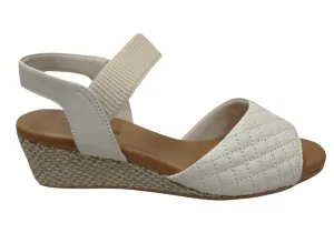 Usaflex Lorelei Womens Comfort Leather Wedge Sandals Made In Brazil Usaflex Shoes