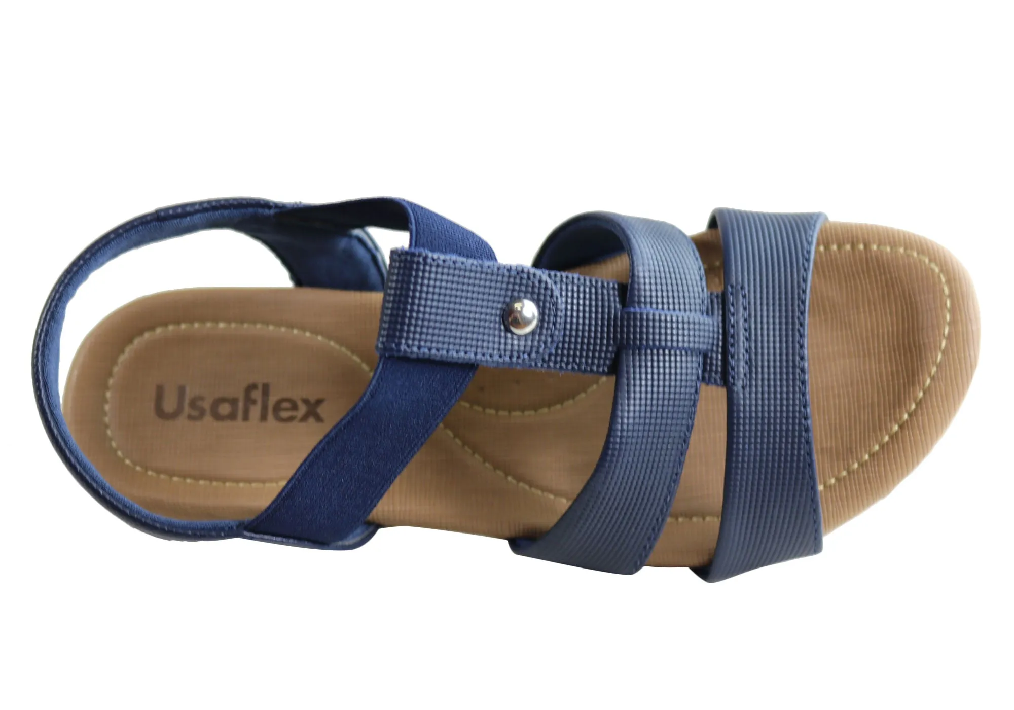 Usaflex Ventura Womens Comfy Cushioned Leather Sandals Made In Brazil Usaflex Shoes