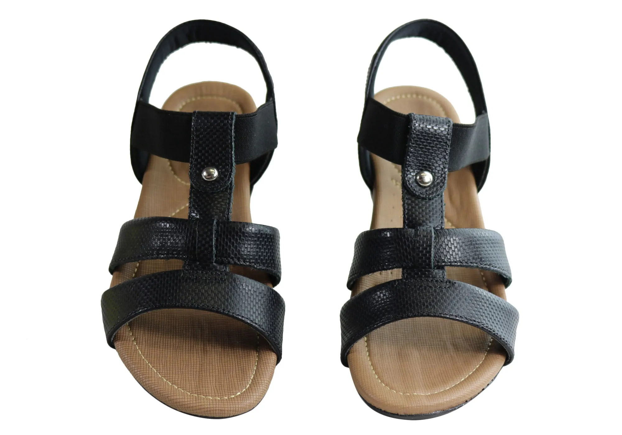Usaflex Ventura Womens Comfy Cushioned Leather Sandals Made In Brazil Usaflex Shoes