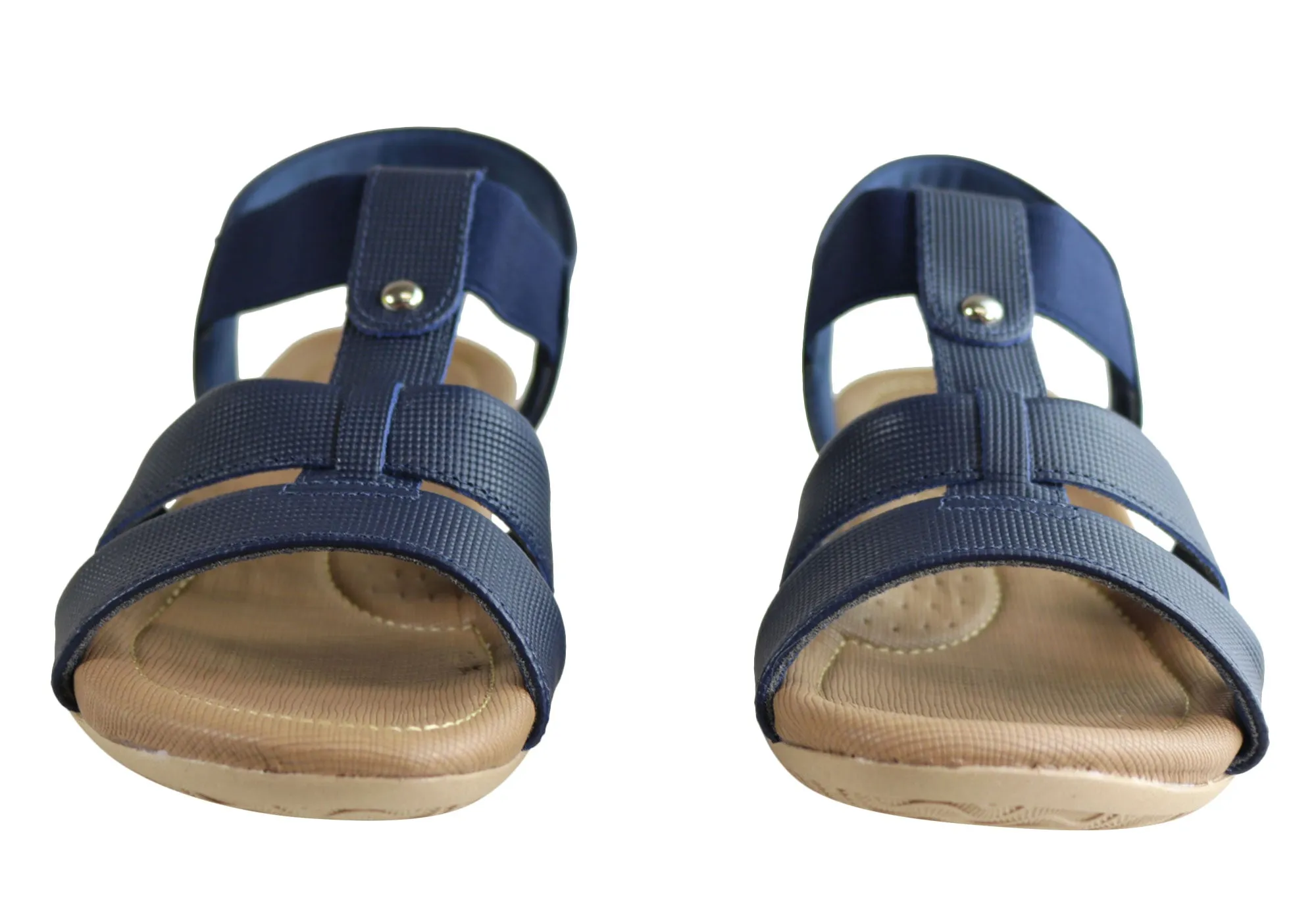 Usaflex Ventura Womens Comfy Cushioned Leather Sandals Made In Brazil Usaflex Shoes
