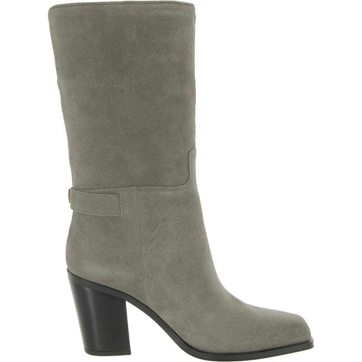 Vance Womens Leather Square Toe Mid-Calf Boots