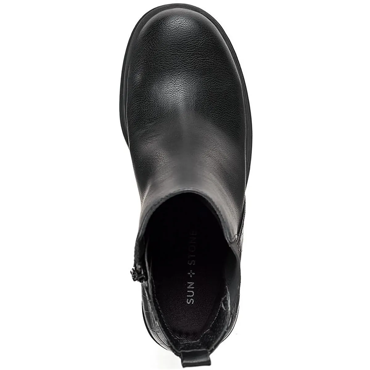 Veronikaa Womens Faux Leather Block Heel Chelsea Boots