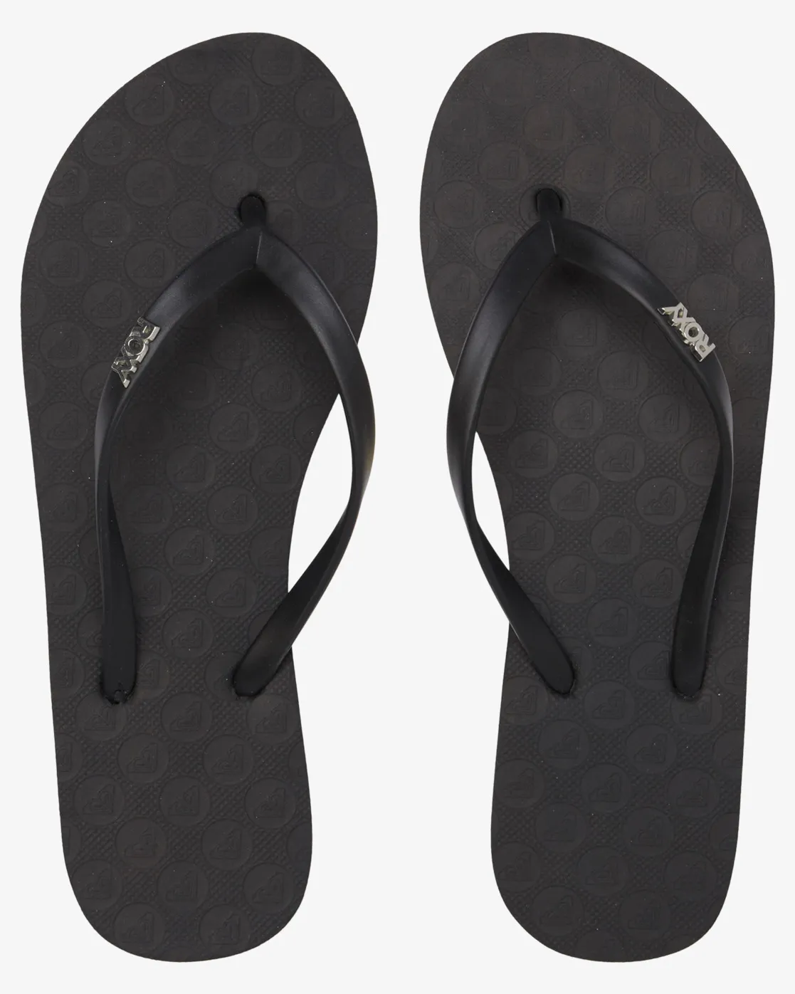 Viva IV Flip Flops in Black Smooth
