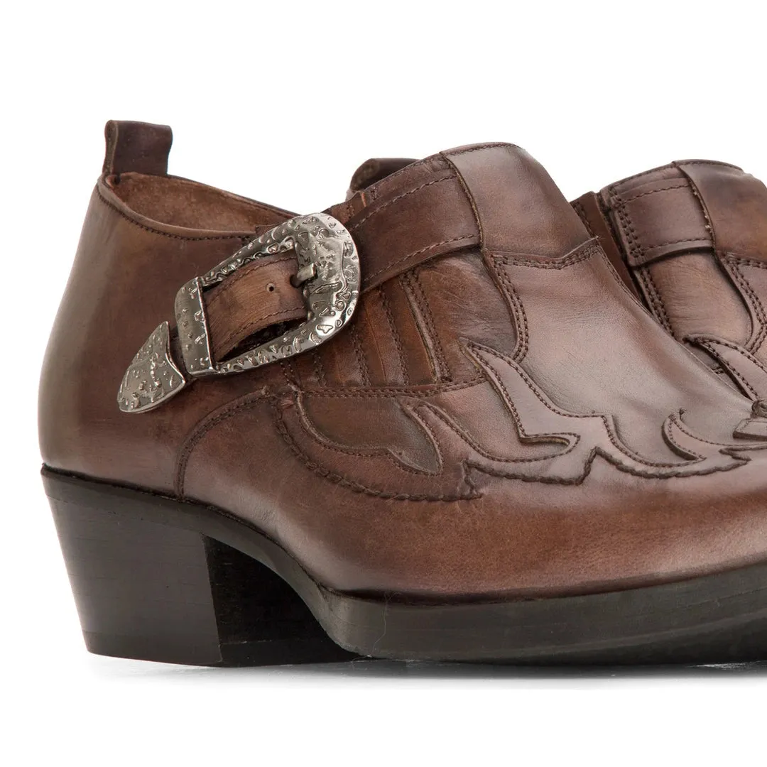 Western Cowboy Real Leather Vintage Shoes
