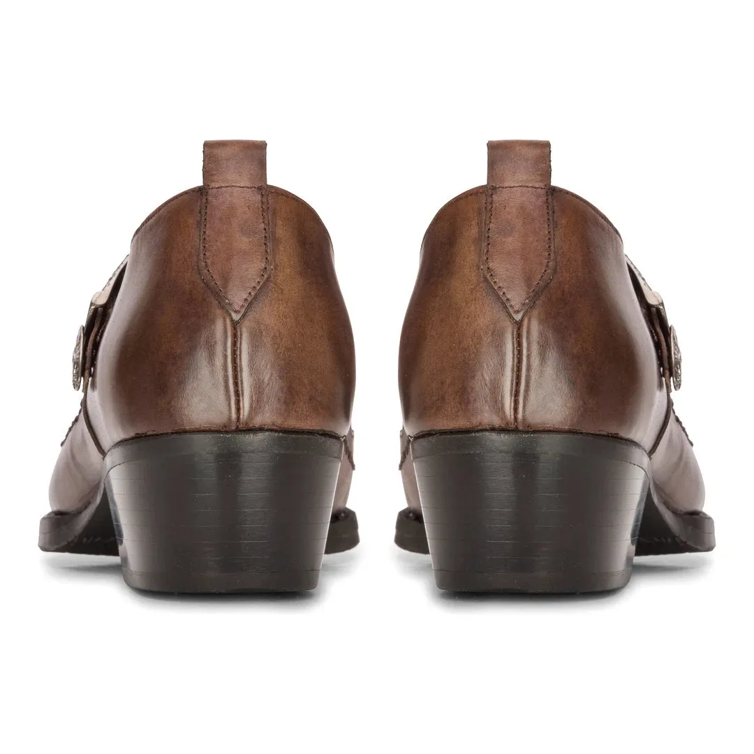 Western Cowboy Real Leather Vintage Shoes