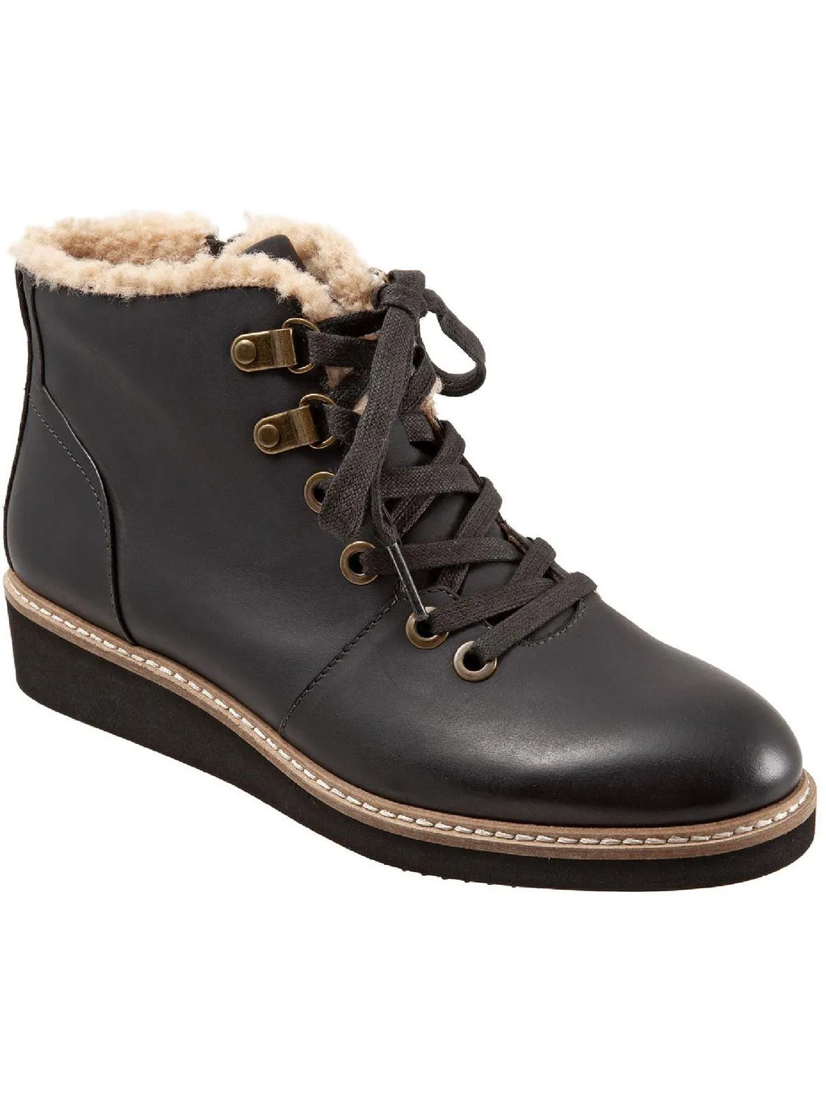 Wilcox Womens Leather Lace Up Ankle Boots