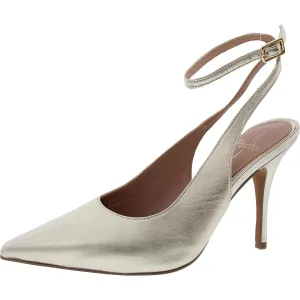 Womens Buckle Leather Pumps