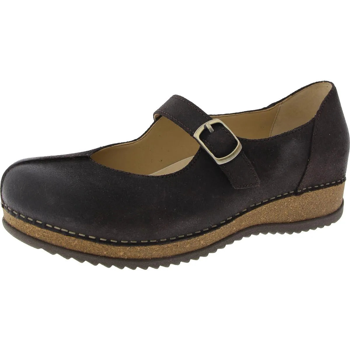 Womens Buckle Manmade Clogs
