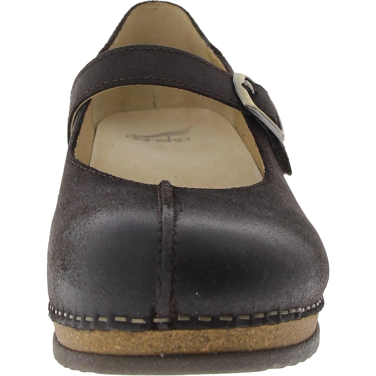 Womens Buckle Manmade Clogs
