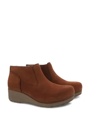Women's Charlene Milled Nubuck Wedge Boot In Ginger