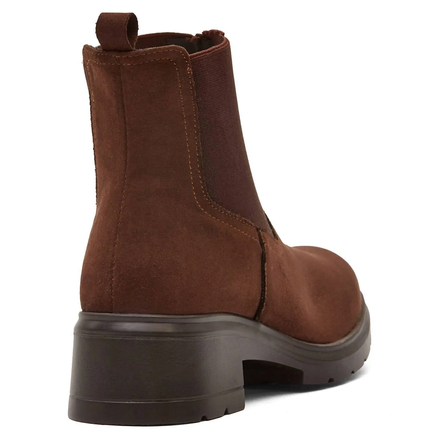 Women's Chelsea Boots With Elastic Side In Brown