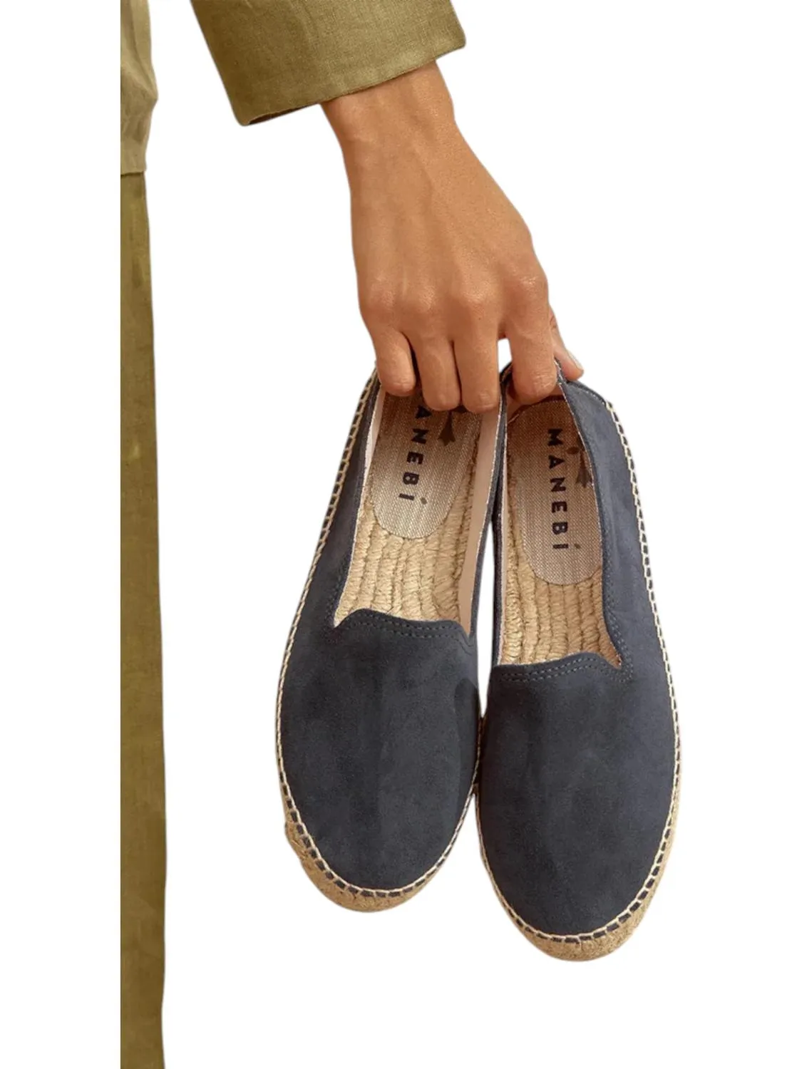 Women's Double Sole Espadrilles In Patriot Blue Suede