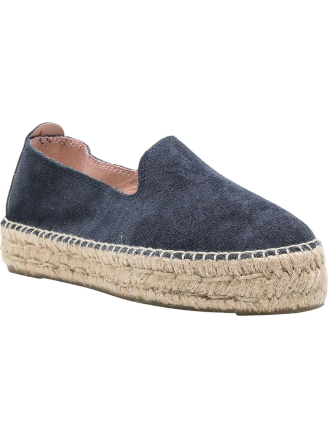 Women's Double Sole Espadrilles In Patriot Blue Suede