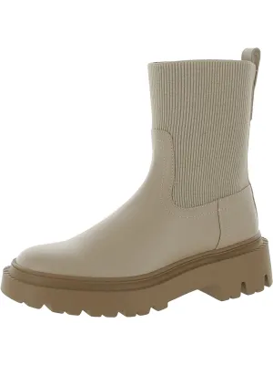 Womens Faux Leather Chelsea Boots
