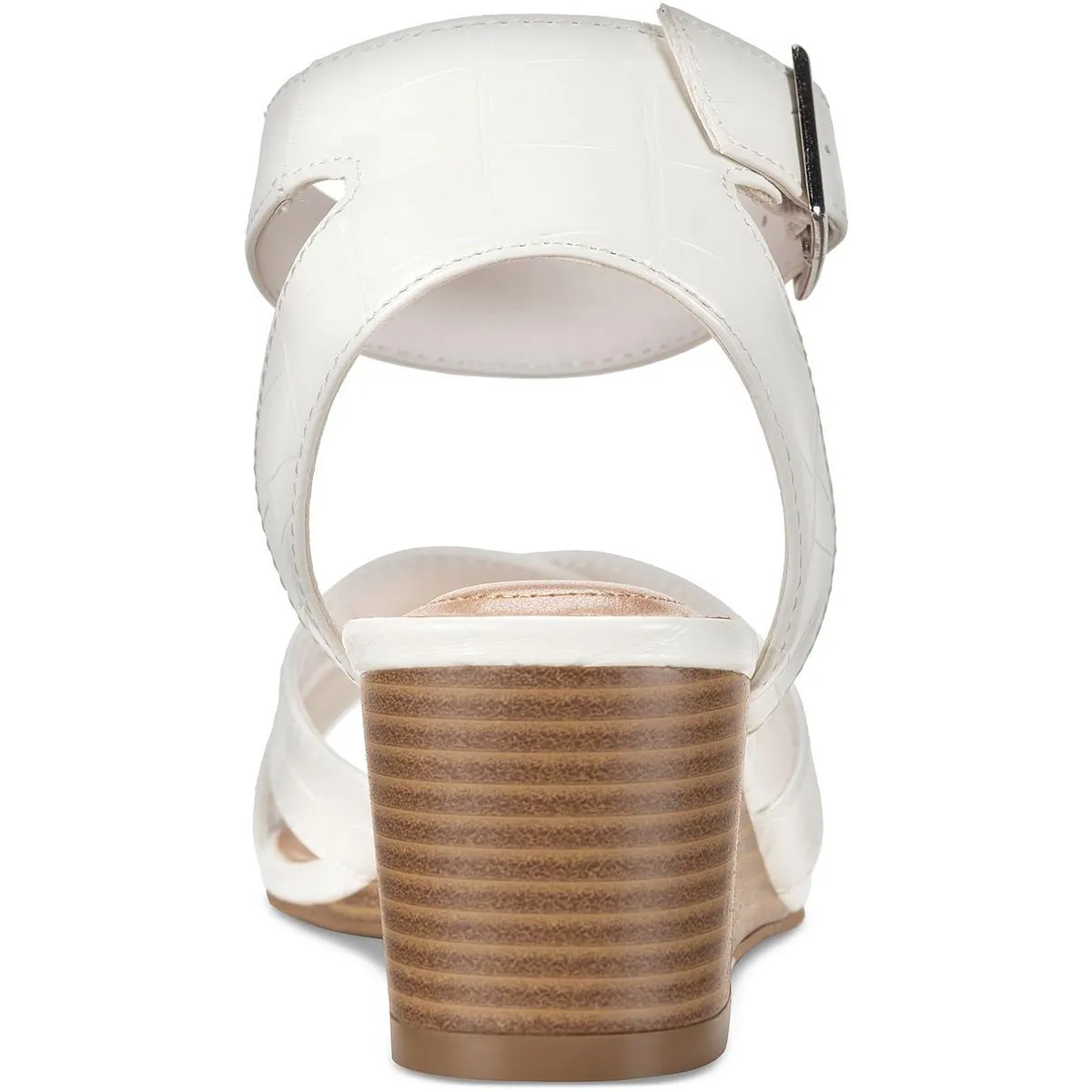 Womens Faux Leather Wedge Sandals