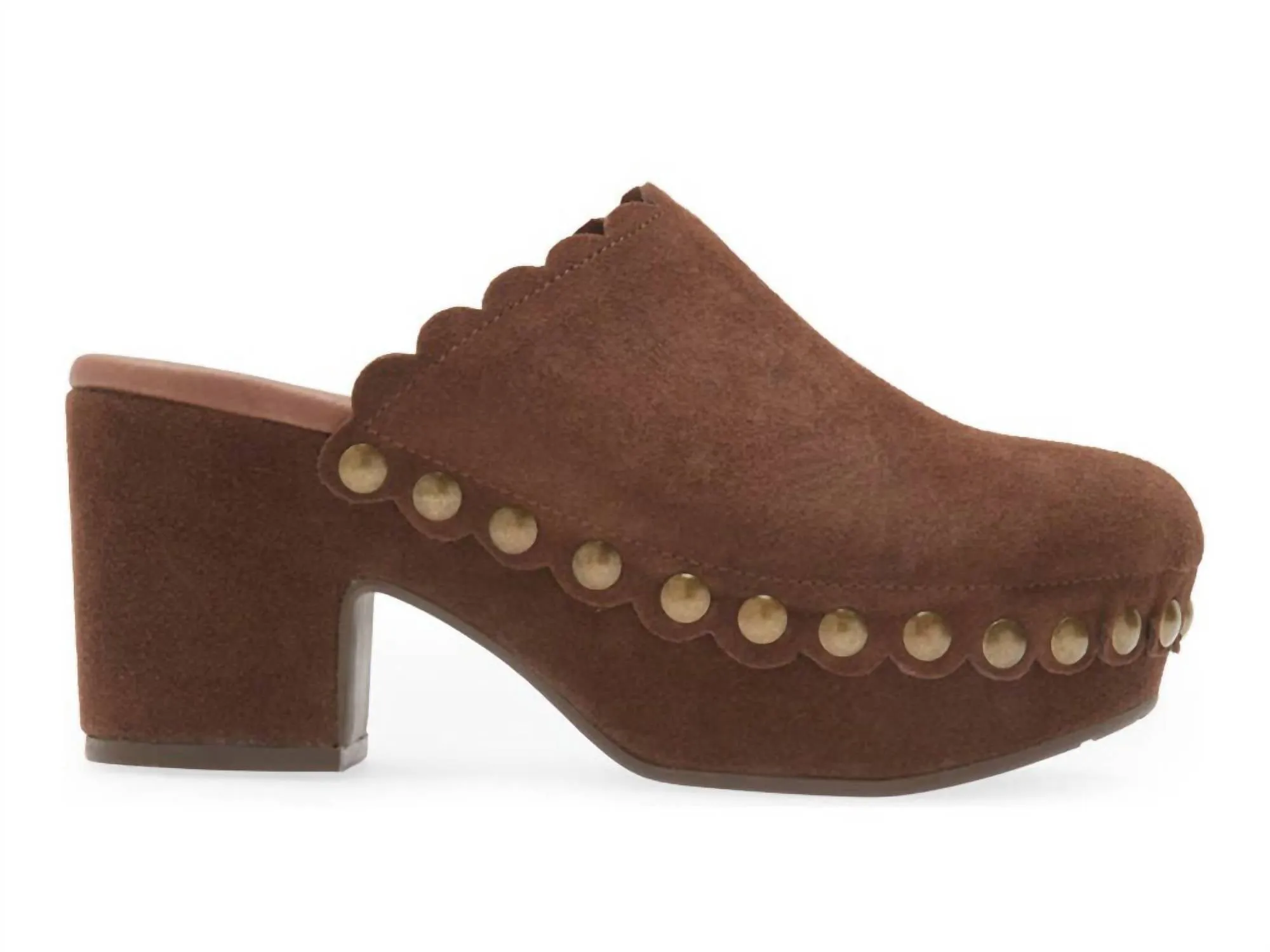 Women's Gemini Platform Clog In Chocolate Suede