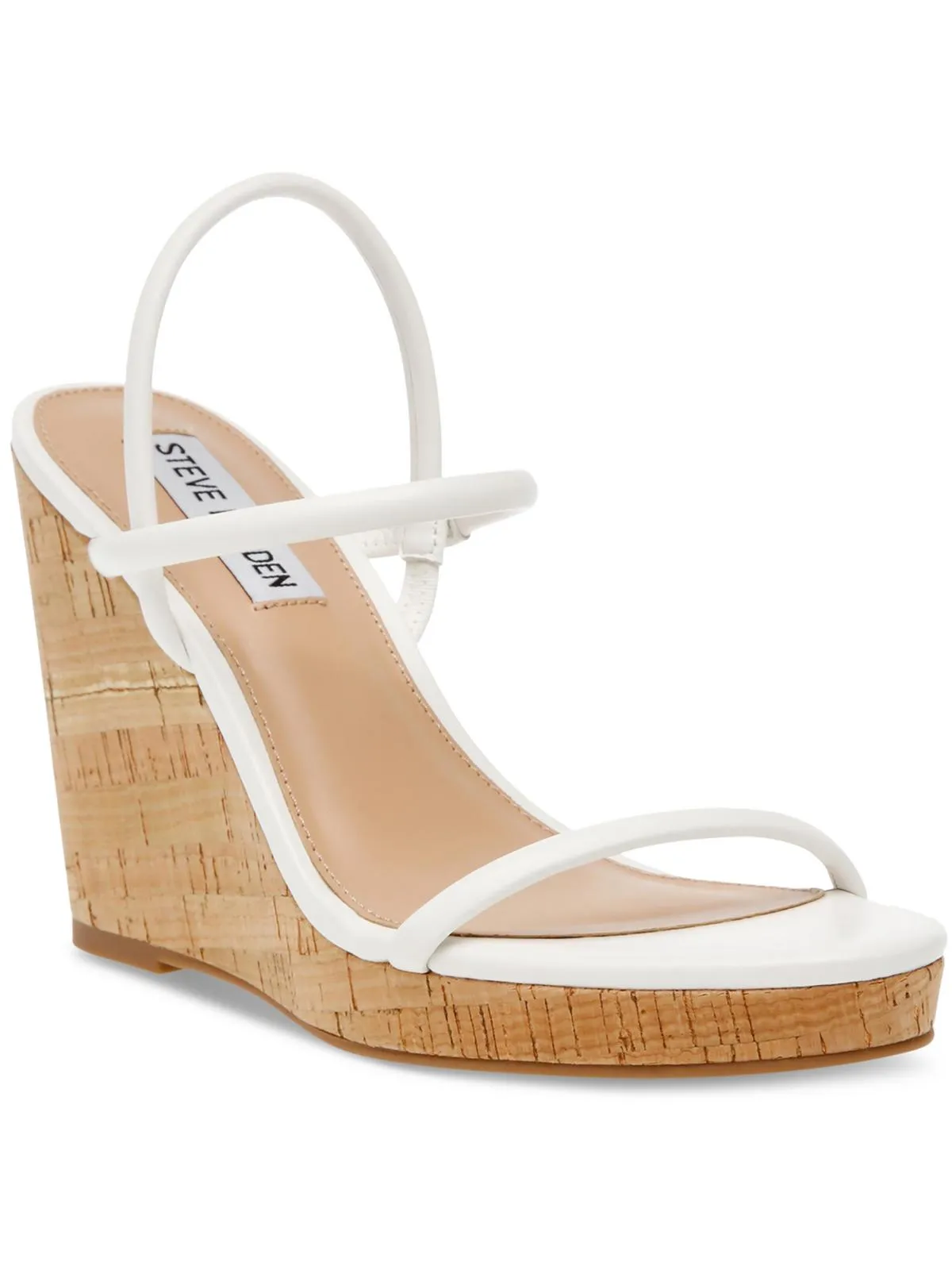 Womens Leather Almond Toe Platform Sandals