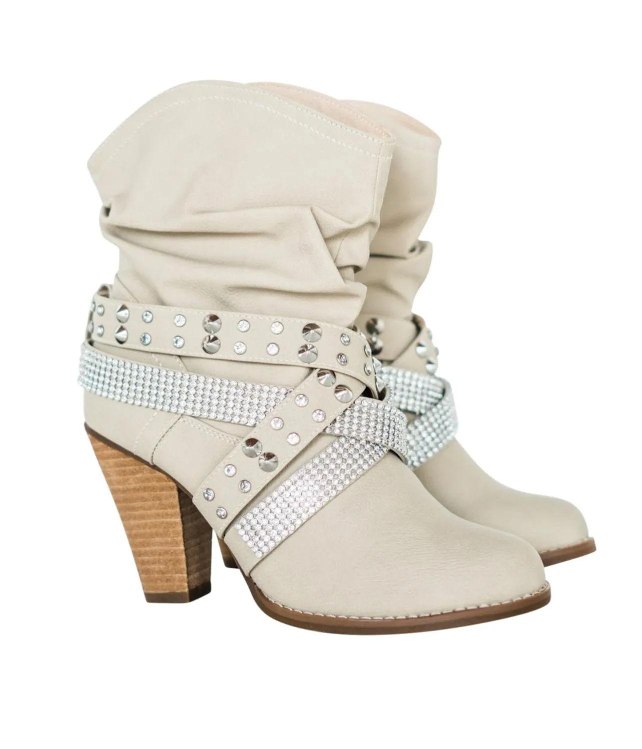 Women's Short Change Booties In Cream