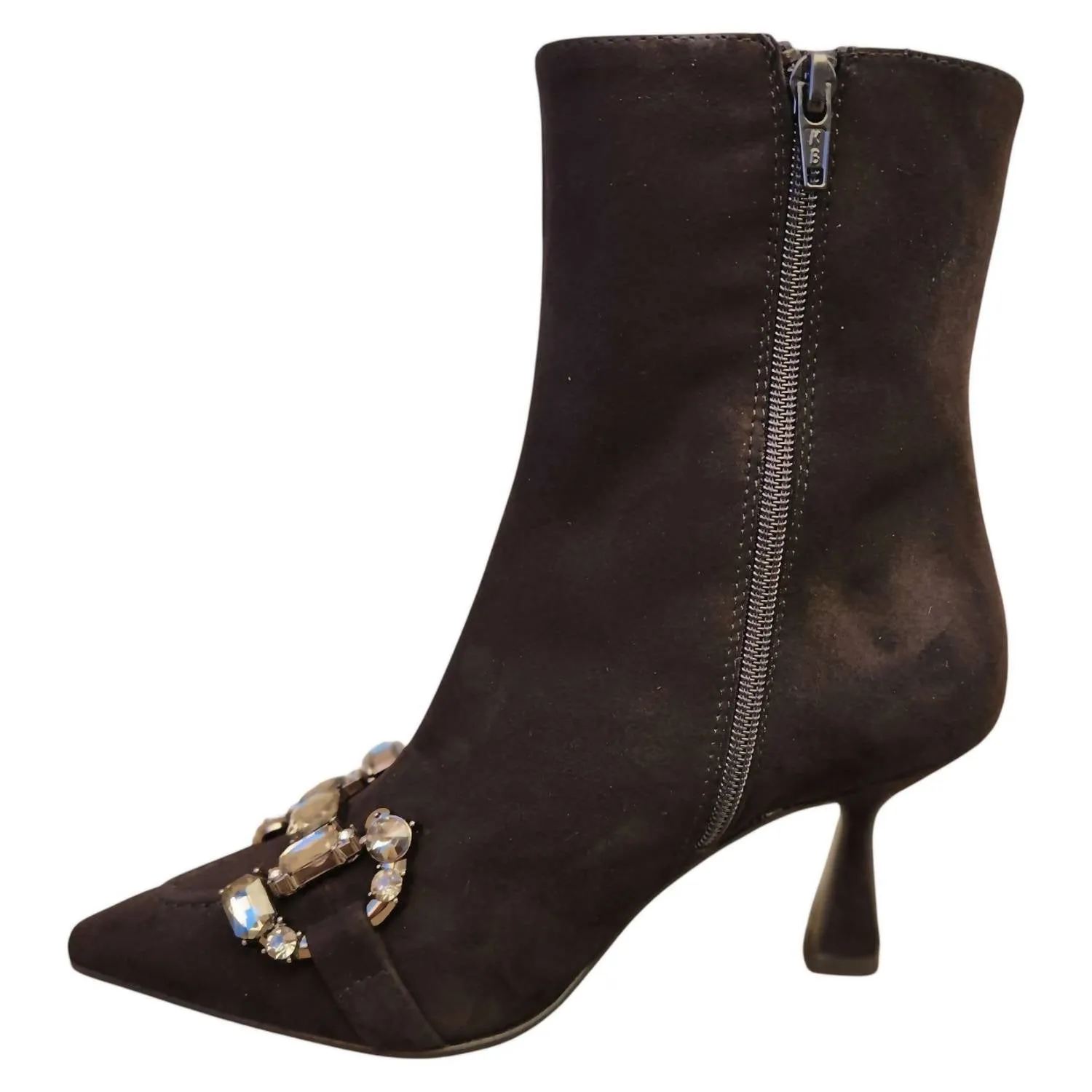 Women's Suede Bootie - Narrow In Black Suede