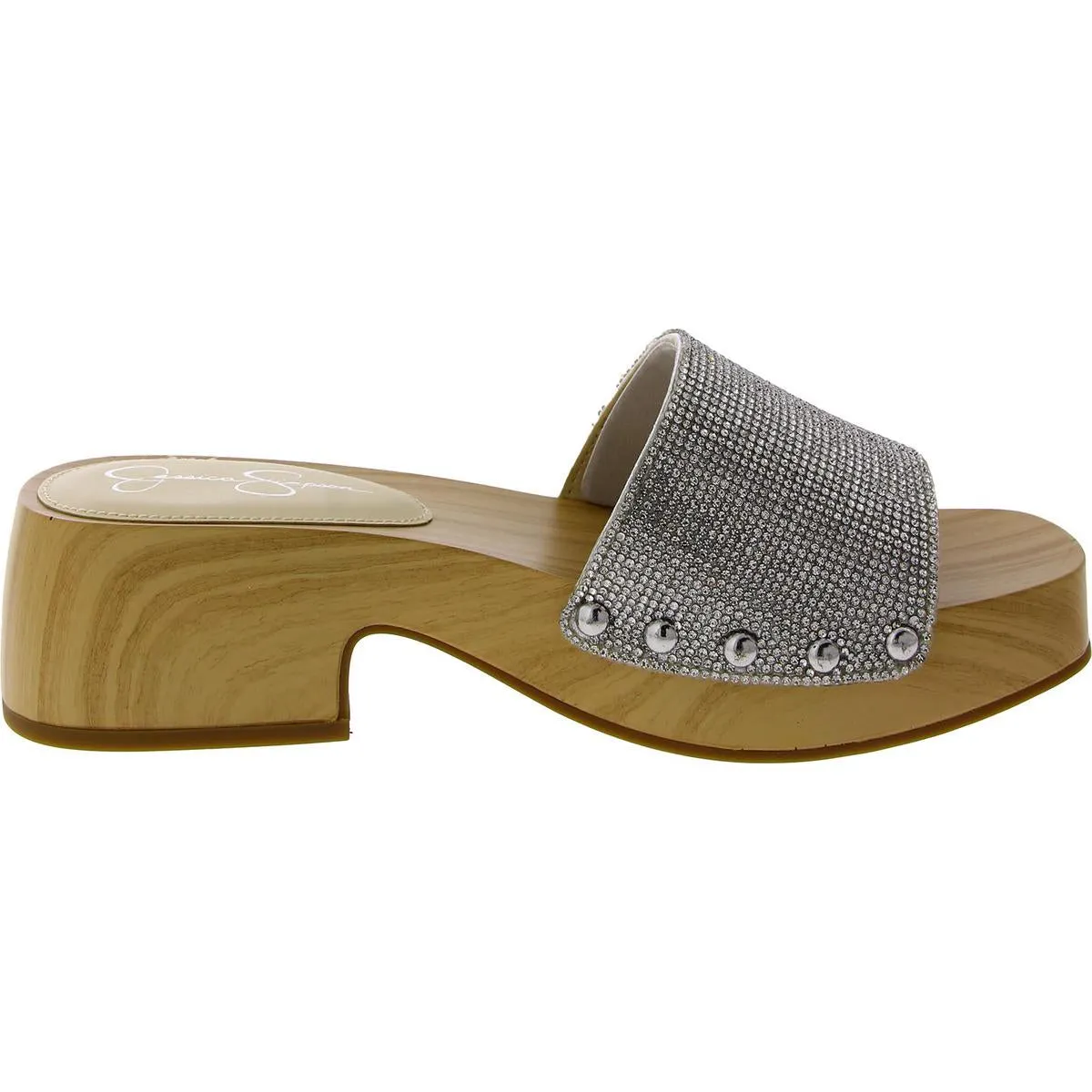 Womens Textured Studded Clogs