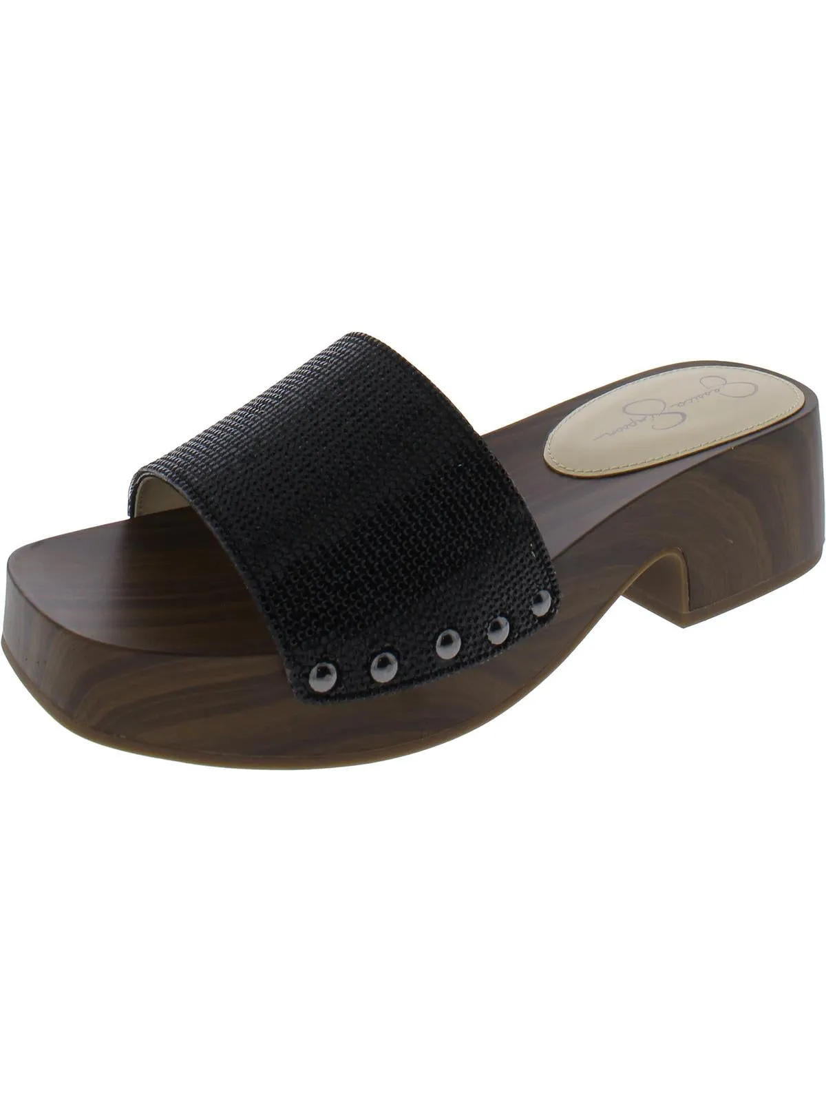 Womens Textured Studded Clogs