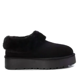 Women's Winter Suede Clogs In Black