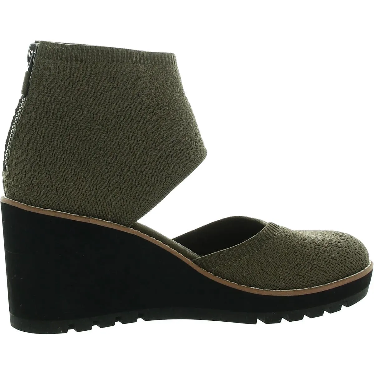 Womens Zipper Wedge Heels