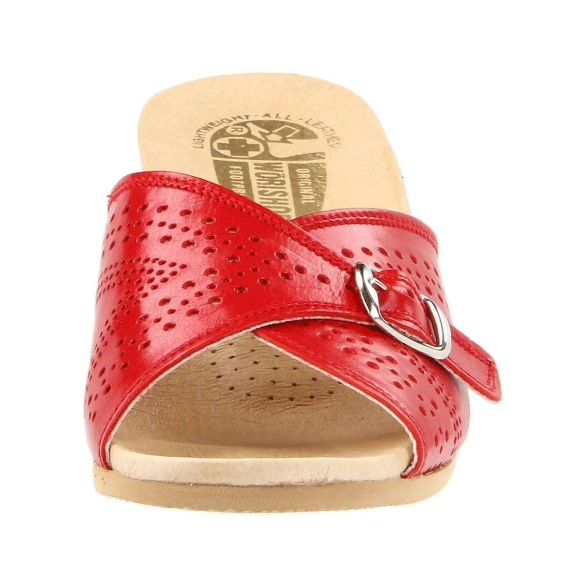 Worishofer Women's 251 Slide Red Leather