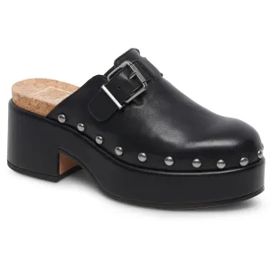 Yevan Womens Solid Leather Clogs