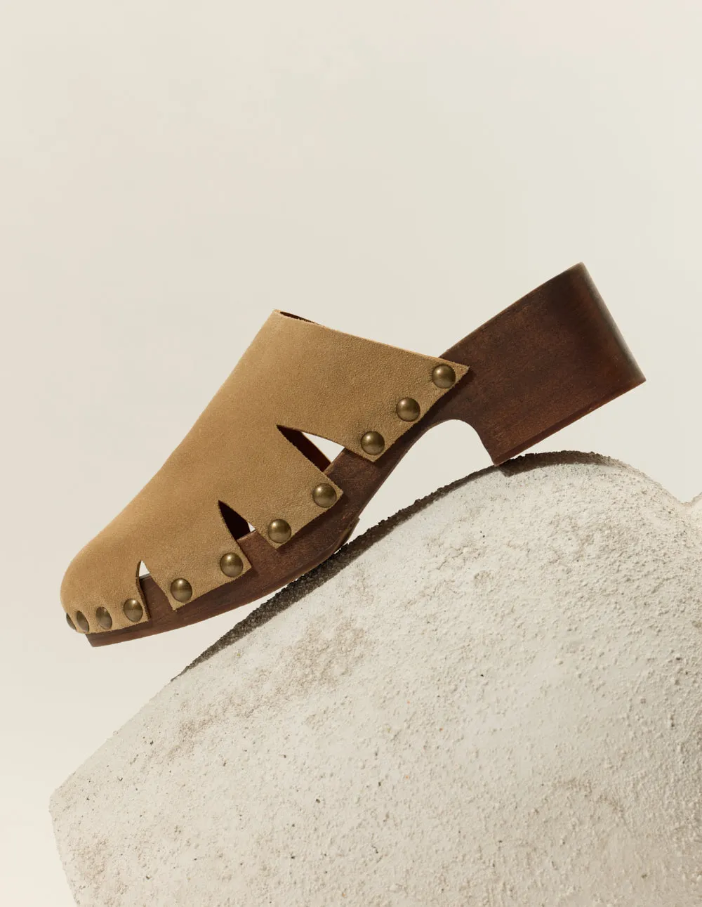 Yura Mules - Taupe Suede