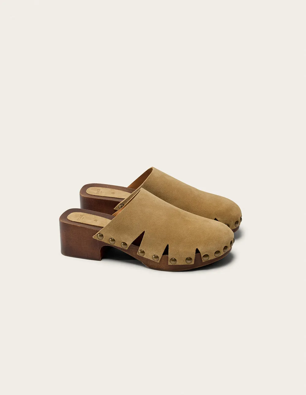 Yura Mules - Taupe Suede