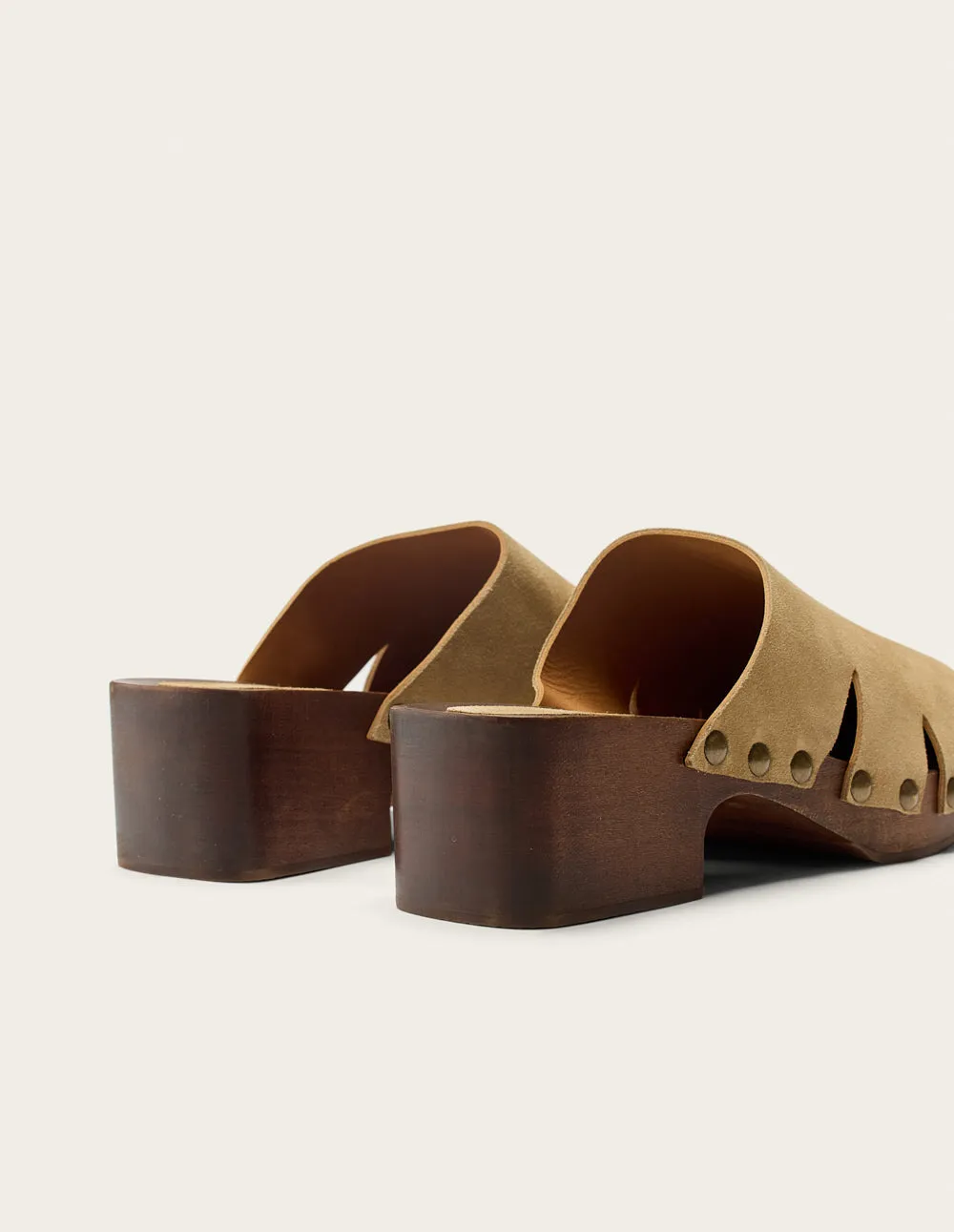 Yura Mules - Taupe Suede